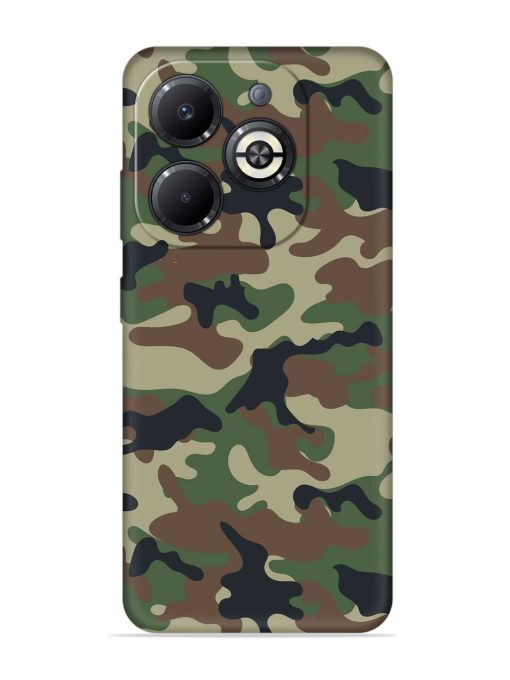 Army Military Camouflage Dark Green Embossed Soft Silicone Case for Infinix Smart 8 Plus Zapvi