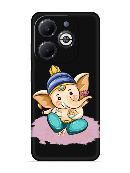 Bal Ganesh Vector Art Embossed Soft Silicone Case for Infinix Smart 8 Plus Zapvi