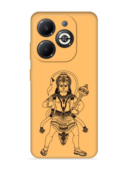 Indian God Hanuman Embossed Soft Silicone Case for Infinix Smart 8 Plus