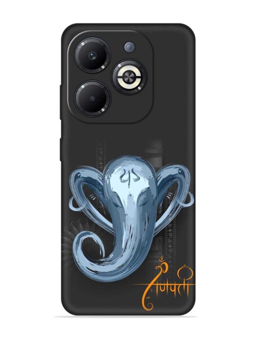 Illustration Lord Ganpati Embossed Soft Silicone Case for Infinix Smart 8 Plus