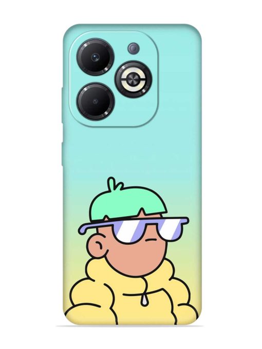 Doodles Cool Character Embossed Soft Silicone Case for Infinix Smart 8 Plus