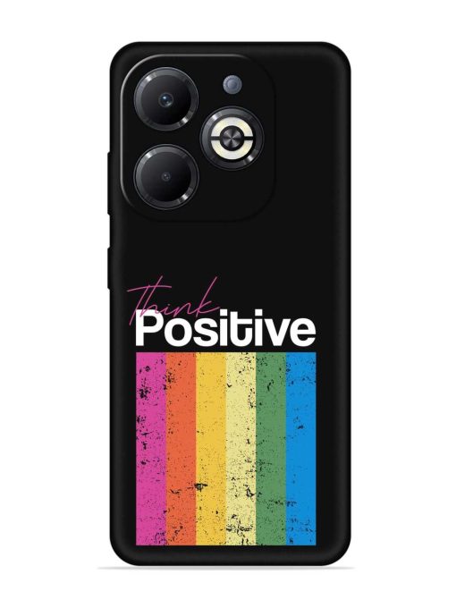 Think Positive Typography Embossed Soft Silicone Case for Infinix Smart 8 Plus