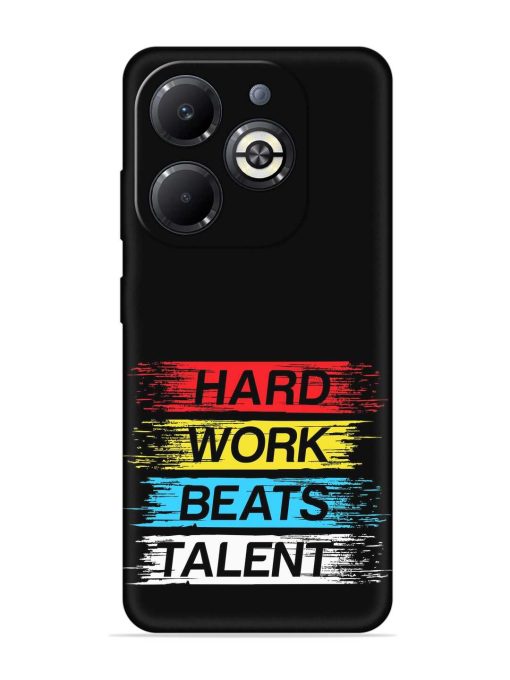 Hard Work Beats Embossed Soft Silicone Case for Infinix Smart 8 Plus