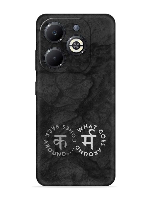 Karma Hindi Word Embossed Soft Silicone Case for Infinix Smart 8 Plus