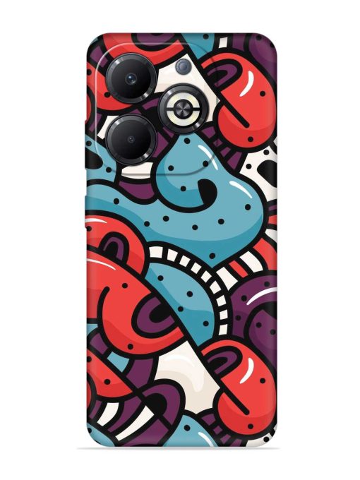 Seamless Backdrop Colorful Embossed Soft Silicone Case for Infinix Smart 8 Plus Zapvi