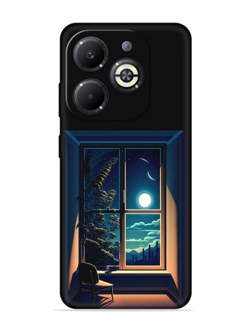 Night View At Window Embossed Soft Silicone Case for Infinix Smart 8 Plus