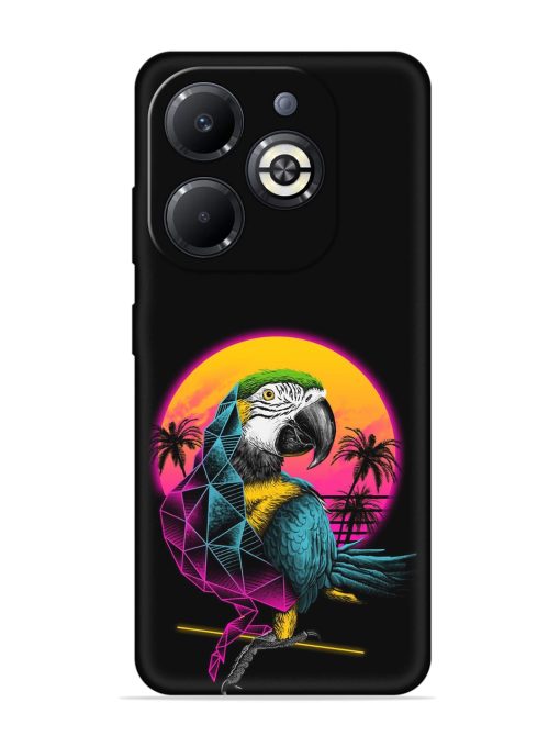 Rad Parrot Embossed Soft Silicone Case for Infinix Smart 8 Plus