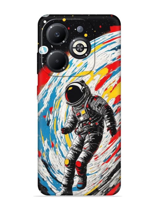 Astronaut Art Embossed Soft Silicone Case for Infinix Smart 8 Plus Zapvi