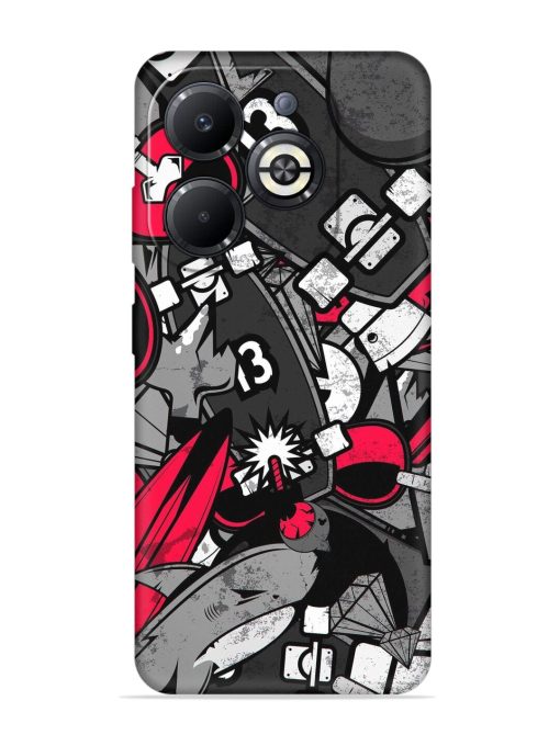 Fictional Doodle Embossed Soft Silicone Case for Infinix Smart 8 Plus