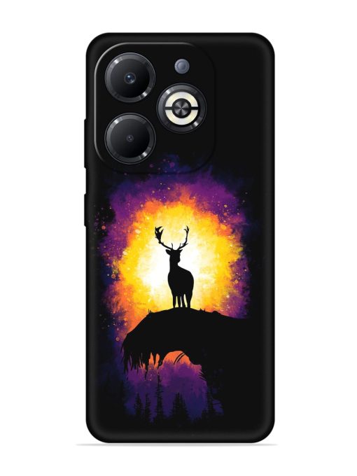 Elk Animal Art Embossed Soft Silicone Case for Infinix Smart 8 Plus