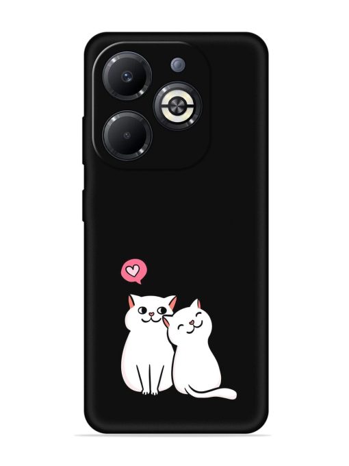 Cute Loving Cats Embossed Soft Silicone Case for Infinix Smart 8 Plus Zapvi