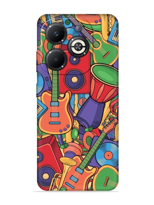 Colorful Music Art Embossed Soft Silicone Case for Infinix Smart 8 Plus Zapvi