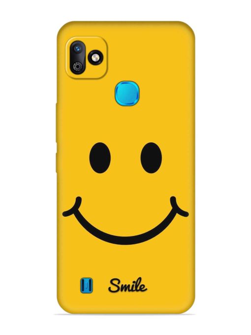 Yellow Smiley Embossed Soft Silicone Case for Infinix Smart Hd (2021)