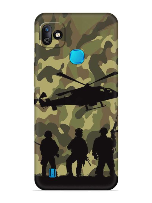 Army Heros Embossed Soft Silicone Case for Infinix Smart Hd (2021) Zapvi