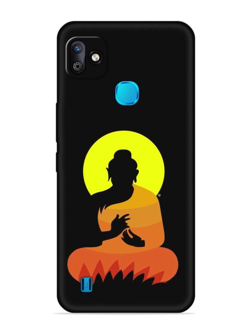 Buddha Art Black Embossed Soft Silicone Case for Infinix Smart Hd (2021) Zapvi