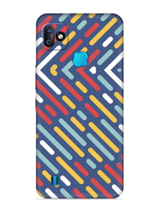 Colored Lines Embossed Soft Silicone Case for Infinix Smart Hd (2021) Zapvi