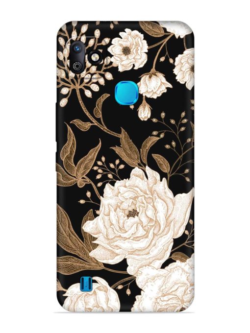 Peonies Roses Floral Embossed Soft Silicone Case for Infinix Smart Hd (2021) Zapvi