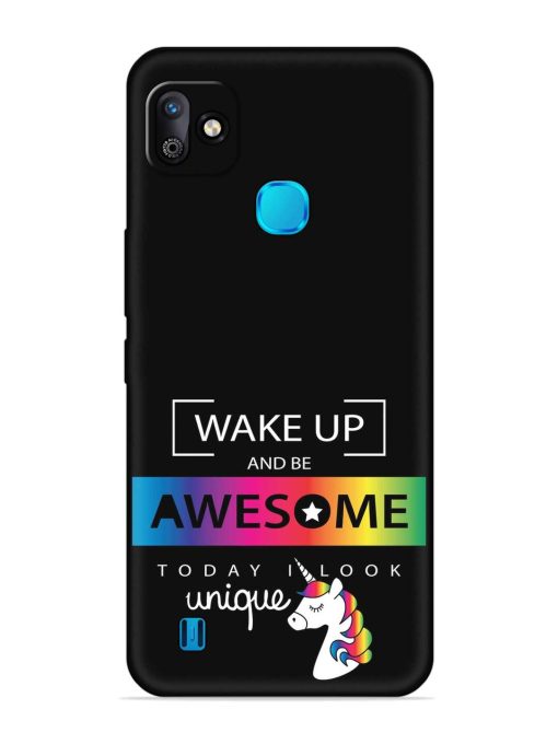 Inspirational Quote Unicorn Embossed Soft Silicone Case for Infinix Smart Hd (2021) Zapvi