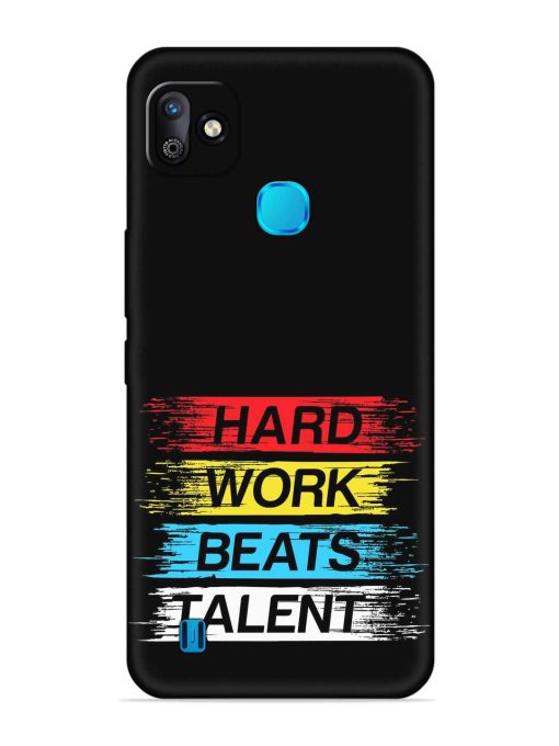 Hard Work Beats Embossed Soft Silicone Case for Infinix Smart Hd (2021) Zapvi