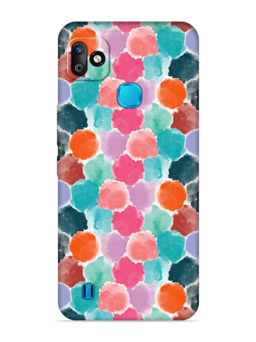 Colorful Seamless Pattern Embossed Soft Silicone Case for Infinix Smart Hd (2021)