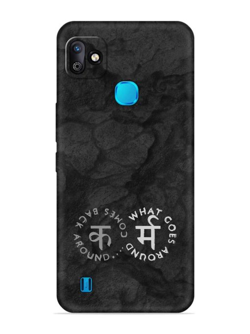 Karma Hindi Word Embossed Soft Silicone Case for Infinix Smart Hd (2021)