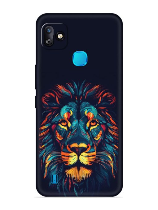 Colorful Lion Embossed Soft Silicone Case for Infinix Smart Hd (2021) Zapvi