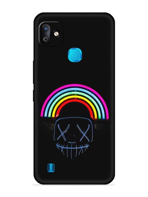 Mask Rainbow Embossed Soft Silicone Case for Infinix Smart Hd (2021)