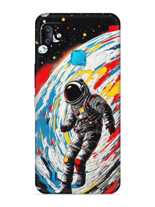 Astronaut Art Embossed Soft Silicone Case for Infinix Smart Hd (2021) Zapvi