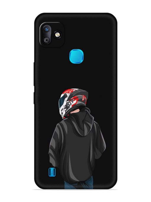 Motorcycle Rider Embossed Soft Silicone Case for Infinix Smart Hd (2021)