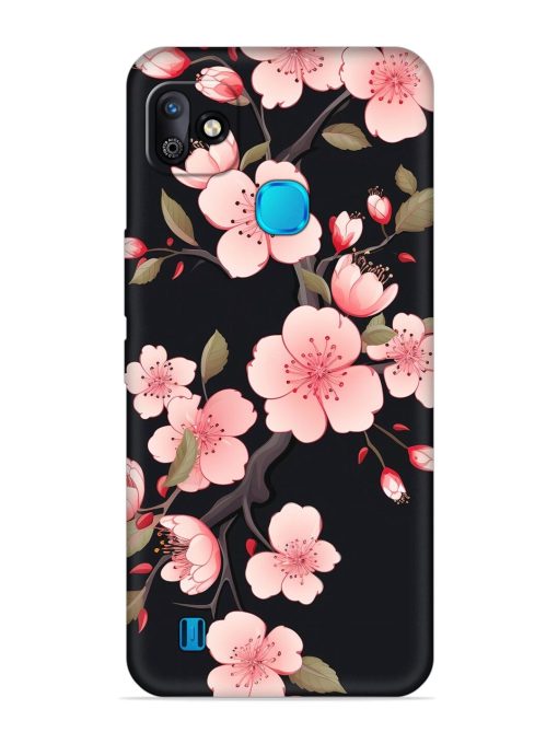 Cherry Blossom Embossed Soft Silicone Case for Infinix Smart Hd (2021)