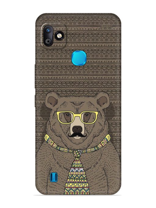 Grizzly Bear Embossed Soft Silicone Case for Infinix Smart Hd (2021) Zapvi