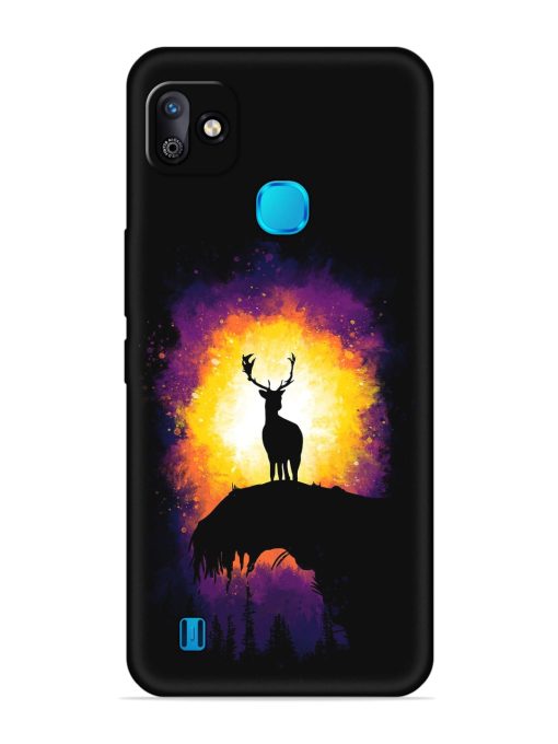 Elk Animal Art Embossed Soft Silicone Case for Infinix Smart Hd (2021)