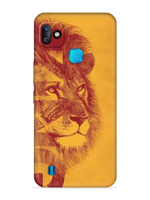 Gold Lion Crown Art Embossed Soft Silicone Case for Infinix Smart Hd (2021) Zapvi