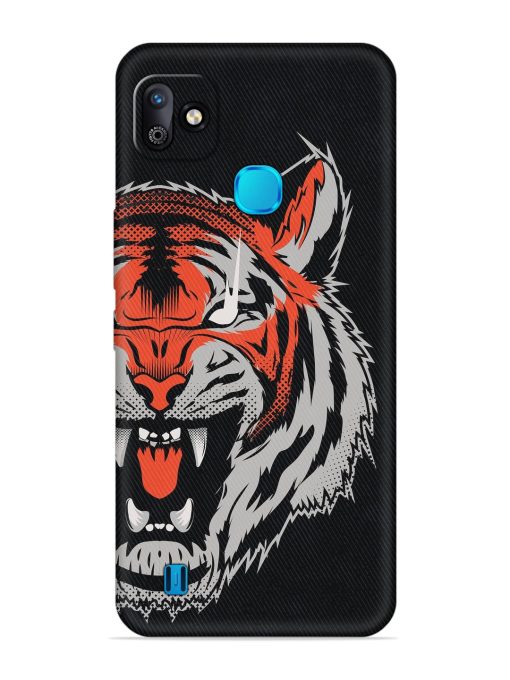 Tiger Aggression Embossed Soft Silicone Case for Infinix Smart Hd (2021) Zapvi