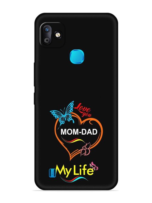 Love You Mom Dad Embossed Soft Silicone Case for Infinix Smart Hd (2021) Zapvi