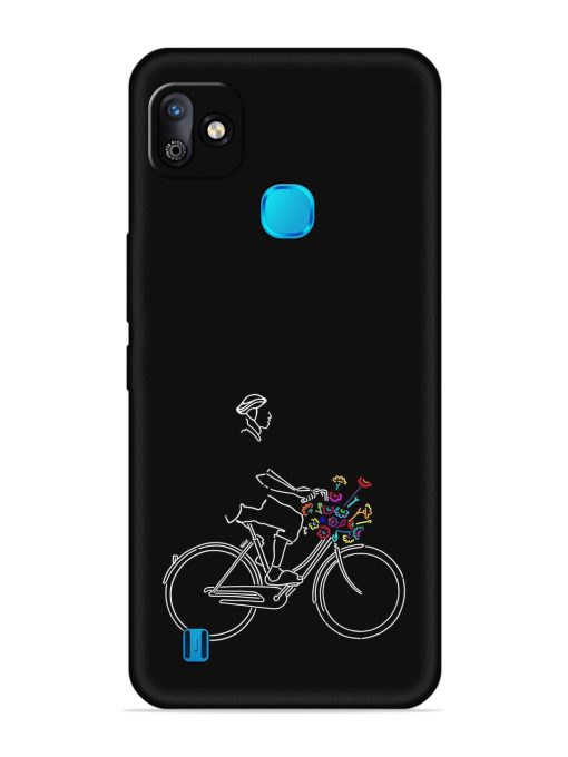 Minimalist Cycle Art Embossed Soft Silicone Case for Infinix Smart Hd (2021) Zapvi