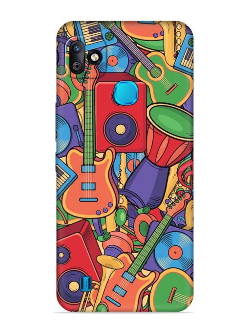 Colorful Music Art Embossed Soft Silicone Case for Infinix Smart Hd (2021)