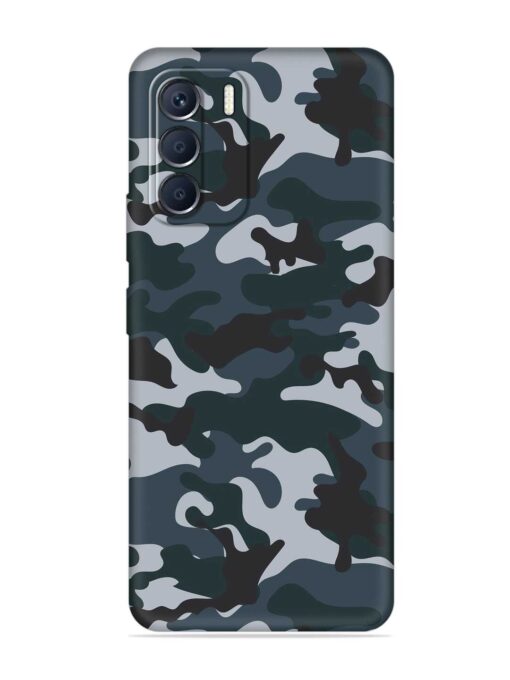 Dark Blue Army Military Art Embossed Soft Silicone Case for Infinix Zero (5G) (2023) Zapvi