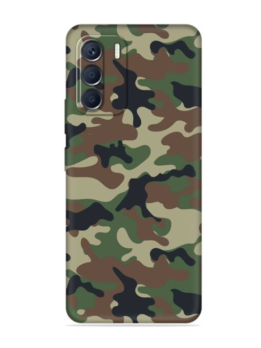 Army Military Camouflage Dark Green Embossed Soft Silicone Case for Infinix Zero (5G) (2023) Zapvi