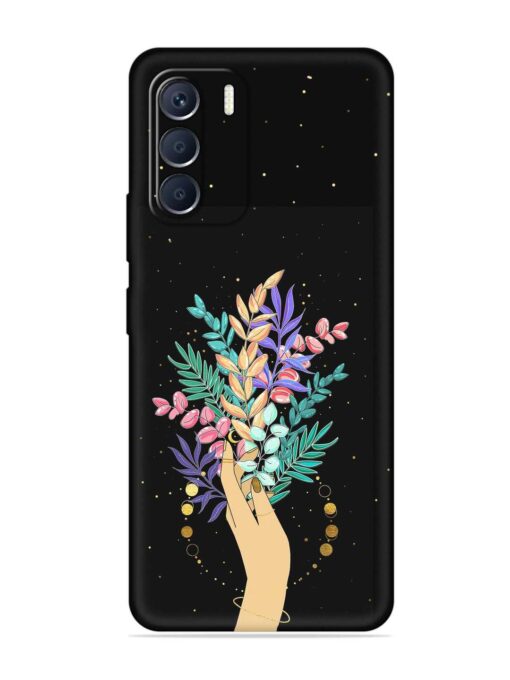 Flower On Hand Embossed Soft Silicone Case for Infinix Zero (5G) (2023) Zapvi