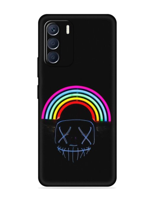 Mask Rainbow Embossed Soft Silicone Case for Infinix Zero (5G) (2023) Zapvi