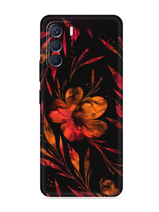 Red Flower Painting Embossed Soft Silicone Case for Infinix Zero (5G) (2023) Zapvi