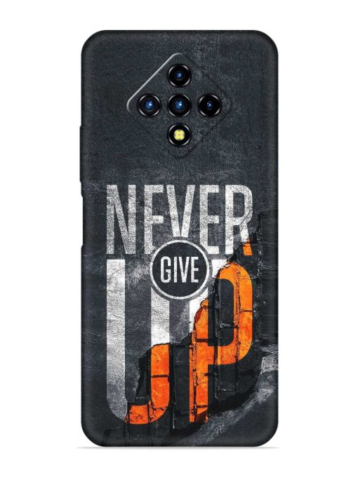 Never Give Up Embossed Soft Silicone Case for Infinix Zero 8I Zapvi