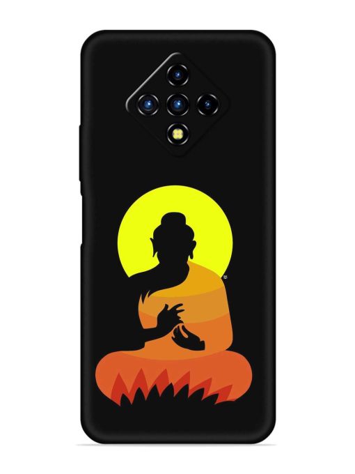 Buddha Art Black Embossed Soft Silicone Case for Infinix Zero 8I