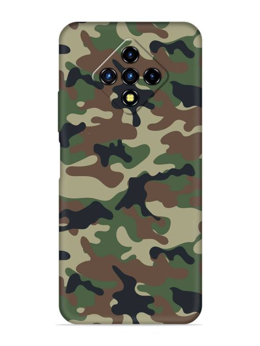 Army Military Camouflage Dark Green Embossed Soft Silicone Case for Infinix Zero 8I Zapvi