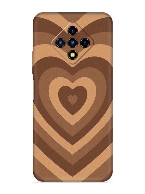 Brown Heart Embossed Soft Silicone Case for Infinix Zero 8I Zapvi