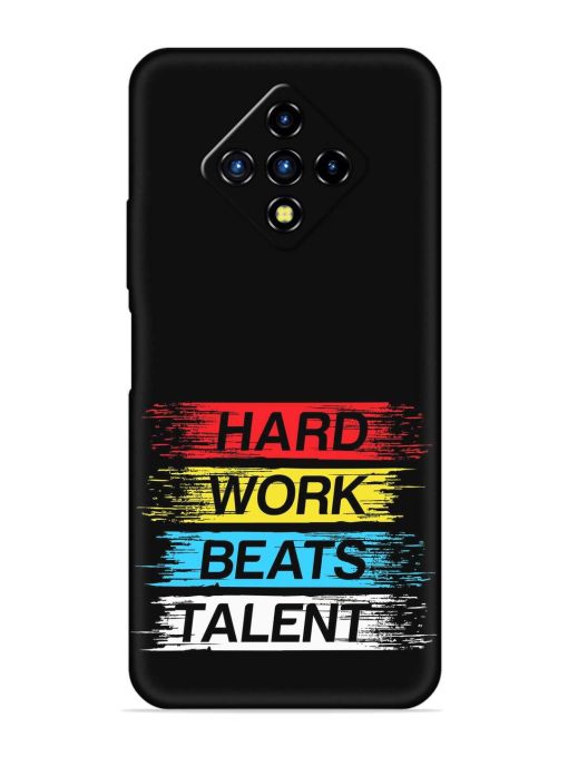 Hard Work Beats Embossed Soft Silicone Case for Infinix Zero 8I