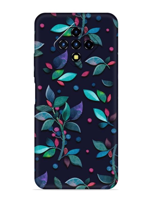 Decorative Watercolor Flower Embossed Soft Silicone Case for Infinix Zero 8I