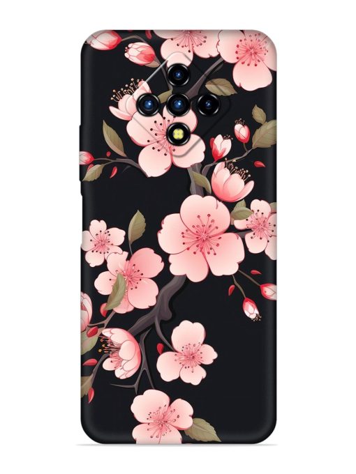 Cherry Blossom Embossed Soft Silicone Case for Infinix Zero 8I