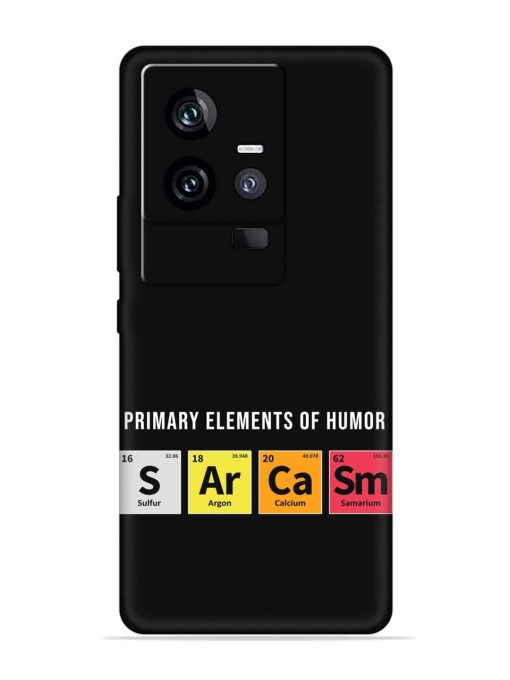 Primary Elements Humor Embossed Soft Silicone Case for Iqoo 11 (5G) Zapvi